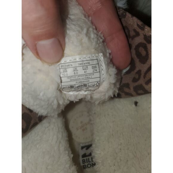 New HTF BILLABONg cheetah Fur High Tops 10 - Picture 6 of 6